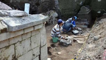 Pemugaran Situs Liyangan di Temanggung Terkendala Banyak Batu Rusak