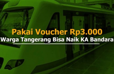 Hore, Warga Tangerang Bis Naik KA Bandara Pakai Voucher Rp3.000