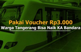Hore, Warga Tangerang Bis Naik KA Bandara Pakai Voucher Rp3.000