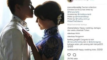 Video dan Foto Pernikahan Marcus Fernaldi Gideon dan Agnes Mulyadi