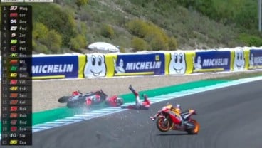 MotoGP Spanyol: Marquez Juara, Terjadi Tabrakan Karambol Pedrosa-Lorenzo-Dovizioso