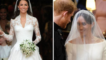 Ini Perbedaan Gaun Pengantin dan Riasan Meghan Markle-Kate Middleton