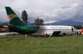 Mesin Jet Copot, Pesawat Kargo Jayawijaya Dirgantara Tergelincir di Wamena