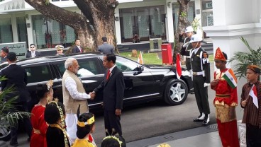 Presiden Jokowi Terima Kedatangan PM India Narendra Modi di Istana Merdeka. Ini Sejumlah Fotonya