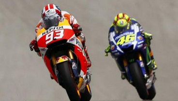 MotoGP Belanda: Beda Ban Belakang, Marquez  Ungguli Rossi 0,286 Detik di FP1