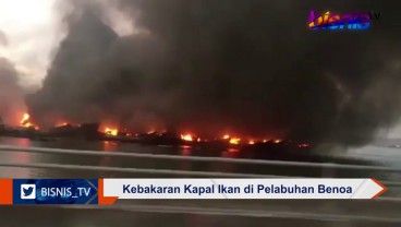 Kebakaran Pelabuhan Benoa Hanguskan 8 Kapal Tuna, Kerugian  Rp5 Miliar Per Kapal