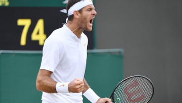 Hasil Tenis Wimbledon: Del Potro Lolos ke 8 Besar, Jumpa Nadal