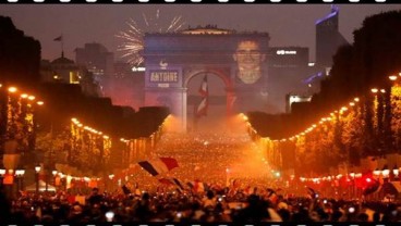 Prancis Juara Dunia, Polisi - Fans Bentrok di Champs Elysees