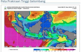 Awas, Gelombang 6 Meter Landa Pesisi Barat Sumatra dan Pesisir Selatan Jawa-Nusa Tenggara