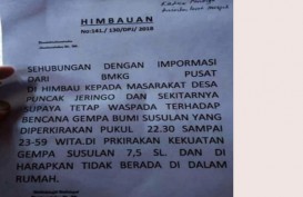 Fact or Fake: Tengah Malam akan Ada Gempa Susulan 7,5 SR Berpotensi Tsunami di Lombok?