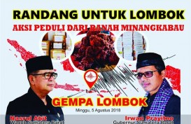 Pemprov Sumbar Kirim 1 Ton Randang untuk Korban Gempa Lombok