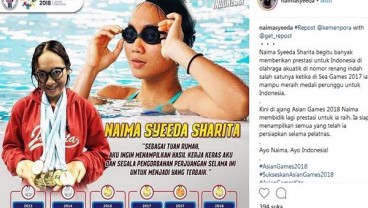 Pesona Naima Syeeda Sharita, Atlet Renang Indah Sepupu Acha Septriasa
