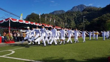 Suasana HUT Ke-73 RI di Kota Tambang Timika