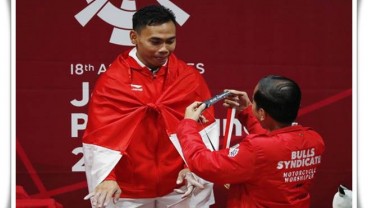 ASIAN GAMES 2018: Eko, Si Hercules Anak Tukang Becak, Kibarkan Merah Putih, Disaksikan Jokowi