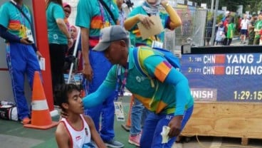 Asian Games 2018: Atlet Jalan Cepat Indonesia Sempat Ditandu Tim Medis