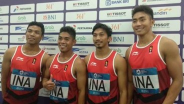 Zohri, Fadlin, Eko, dan Bayu Sumbang Medali Perak dari Nomor Estafet 4×100 Meter Putra