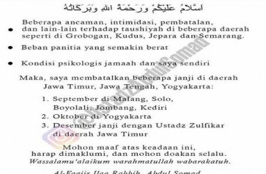 Ustaz Abdul Somad Ungkap Alasan Batal Pengajian di Jateng & Jatim