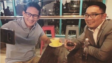 Diadu Domba di Medsos, Sandiaga Uno dan Ridwan Kamil Malah Nyruput Kopi Bareng