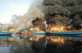  5 Kapal Nelayan Terbakar di Pekalongan