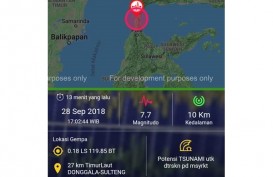 Gempa 7,7 SR Guncang Donggala, Berpotensi Tsunami