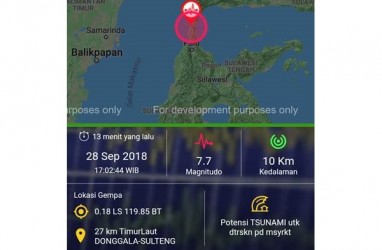 4 Gelombang Gempa Hantam Donggala Sulawesi Tengah
