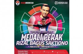 Rizal Bagus Saktiono Sumbang Perak di Asian Para Games 2018