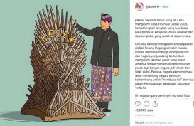 Ilustrasi Jokowi dan Iron Throne di ‘Game of Thrones’