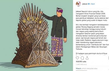 Ilustrasi Jokowi dan Iron Throne di ‘Game of Thrones’