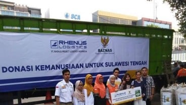 Rhenus Gandeng Baznas Bantu Korban Gempa Sulawesi Tengah