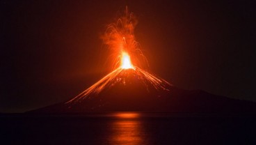 Gunung Anak Krakatau Mengalami 63 Kegempaan Letusan