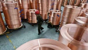 Permintaan dari  China Menurun, Harga Tembaga Melempem 