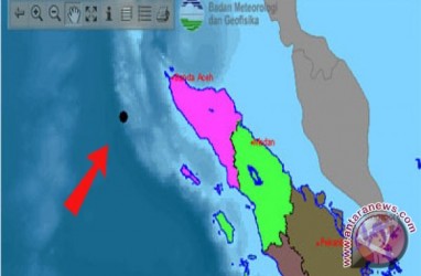 Gempa Bumi di Perairan Barat Aceh Tidak Berpotensi Tsunami