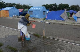 Pengungsi Korban Gempa Sulteng Kekurangan Air Bersih