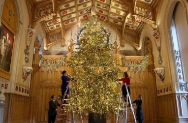 Pohon Natal Sudah Terpasang di Windsor Castle