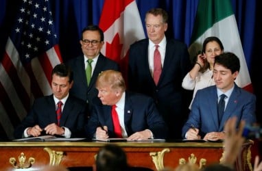 KTT G20: Ganti NAFTA, AS-Meksiko-Kanada Akhirnya Teken Pakta Dagang USMCA