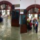 Stasiun Tawang Tergenang Banjir, Penumpang Berbasah Kaki Menuju Peron
