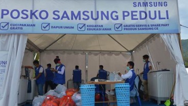 Bantu Pengungsi di Palu, Samsung Operasikan 10 Mesin Cuci Pakaian Gratis