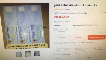 Penjual KTP-el Ilegal di Tokopedia Tinggal di Bandar Lampung. Ini Status Bapaknya 