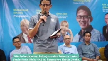 Sandiaga Uno Berbagi Tips Soal Rezeki dan Shalat Dhuha Melalui Video