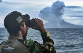 Aktivitas Anak Krakatau Terpantau Menurun
