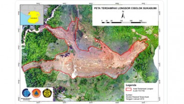 Luasan Longsor di Sukabumi Seukuran 10 Lapangan Bola