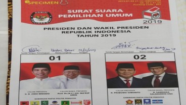 Sudah Disetujui, Surat Suara Pemilu 2019 Siap Dicetak