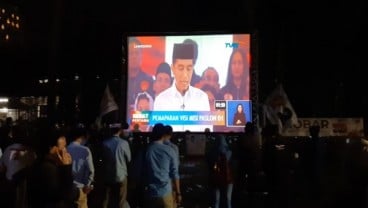 Pendukung Jokowi & Prabowo Nonton Bareng Debat Capres 17 Januari di Hotel Bidakara 