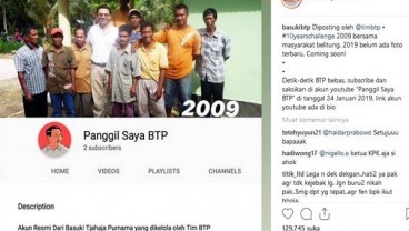 Ahok Bebas Besok, Disiarkan Langsung Lewat Akun Youtube Panggil Saya BTP