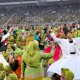 Harlah Muslimat NU, 999 Penari Sufi & Peserta Padati Stadion GBK Meski Diguyur Hujan