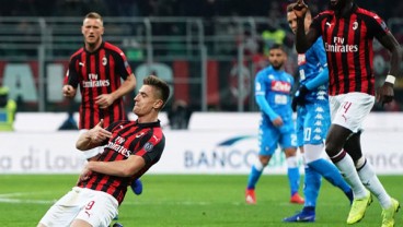 Debutan Milan Piatek Rontokkan Napoli di Coppa Italia