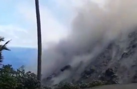 Lava Beku Gunung Karangetang Kepulkan Awan Panas, Suhunya 1.200 Derajat Celcius