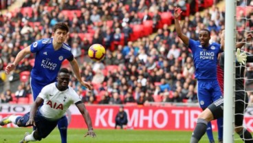 Hasil Liga Inggris Tottenham vs Leicester 3-1, Gol Sanchez, Eriksen, Vardy, Son Dari Tengah Lapangan