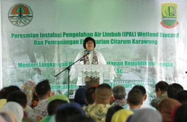 Atasi Pencemaran Limbah, Menteri LHK Resmikan IPAL Komunal Wetland-Biocord