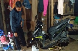 Aneh, Pencuri Motor Ini Hanya Ambil Ban Depan dan Belakang